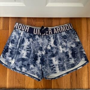 Under armour shorts size medium blue tye dye
